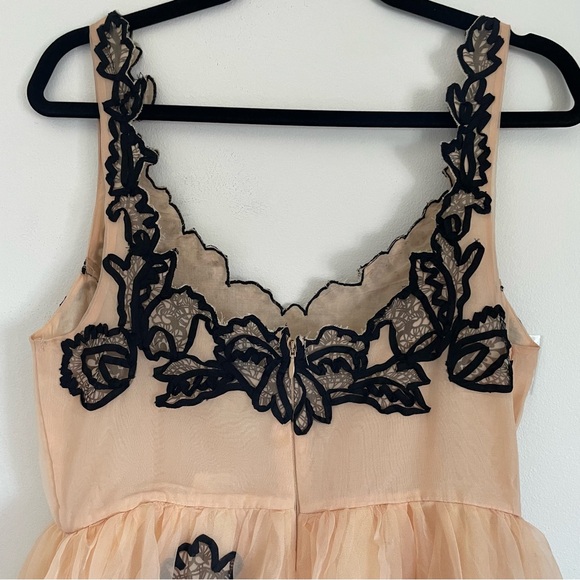 Anthropologie Maeve Sleeveless V-Neck Lace Fit And Flare Mini Dress Size 6 NWT - Picture 13 of 15